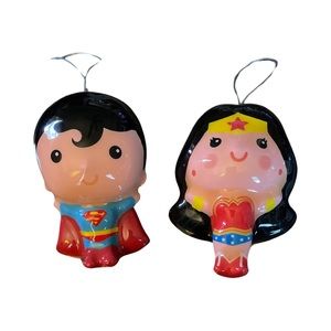 Hallmark DC Comics Superman and Wonder Woman Ornaments